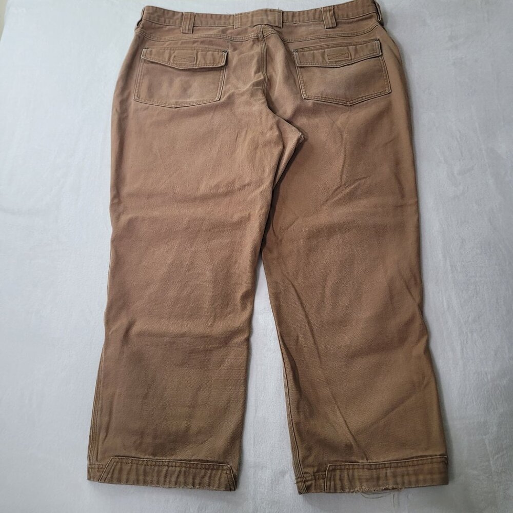 Duluth Trading Co Canvas Utility Double Knee Men's Brown Work Pants 44x30 - Picture 2 of 15